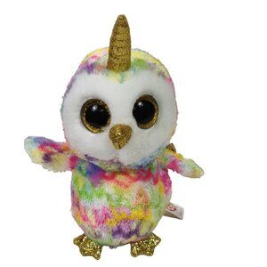 Ty Beanie Boos Enchanted Owl Plush Colorful Stuffed Animal Toy with Hang Tags